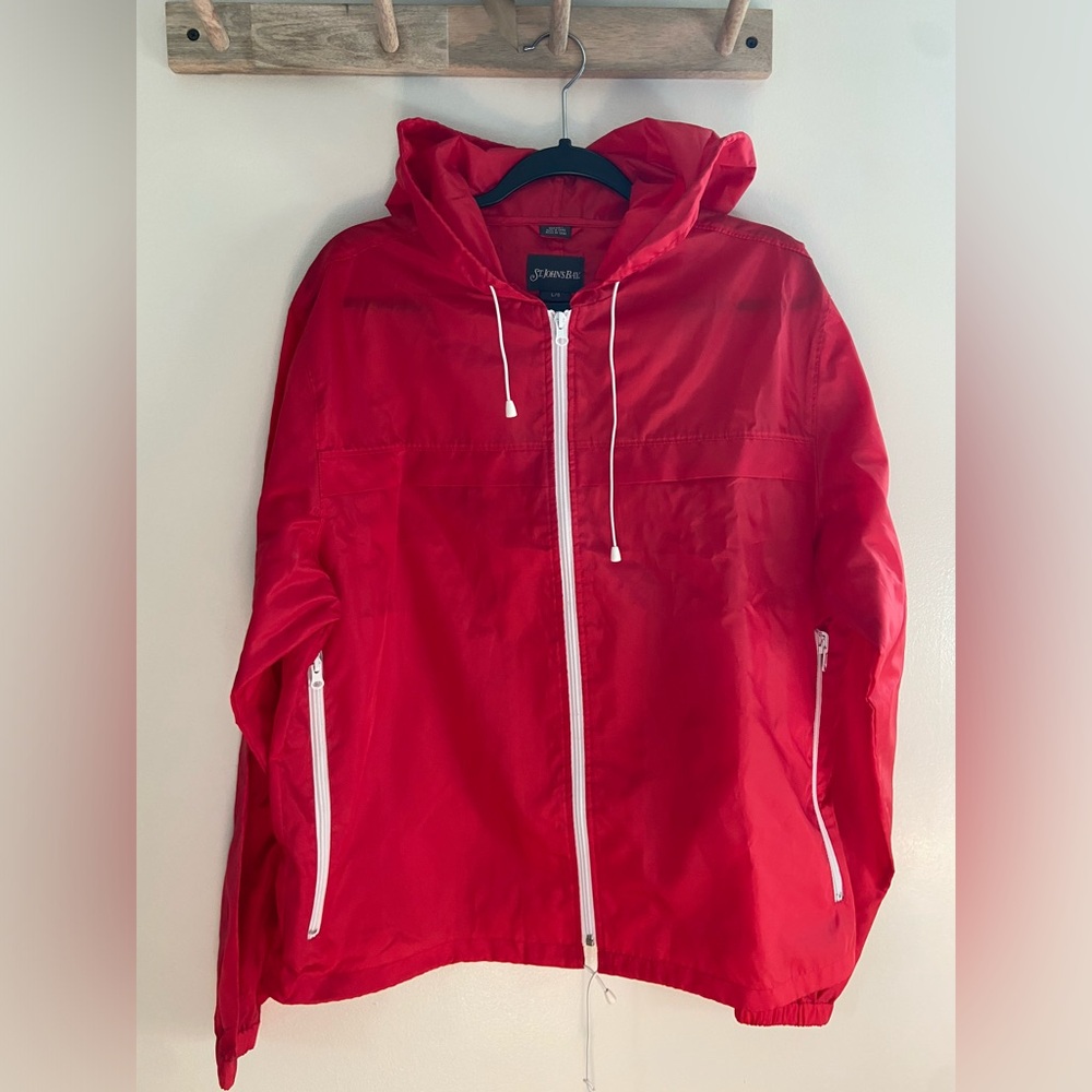 St.Johns Bay Red Windbreaker - Size Large